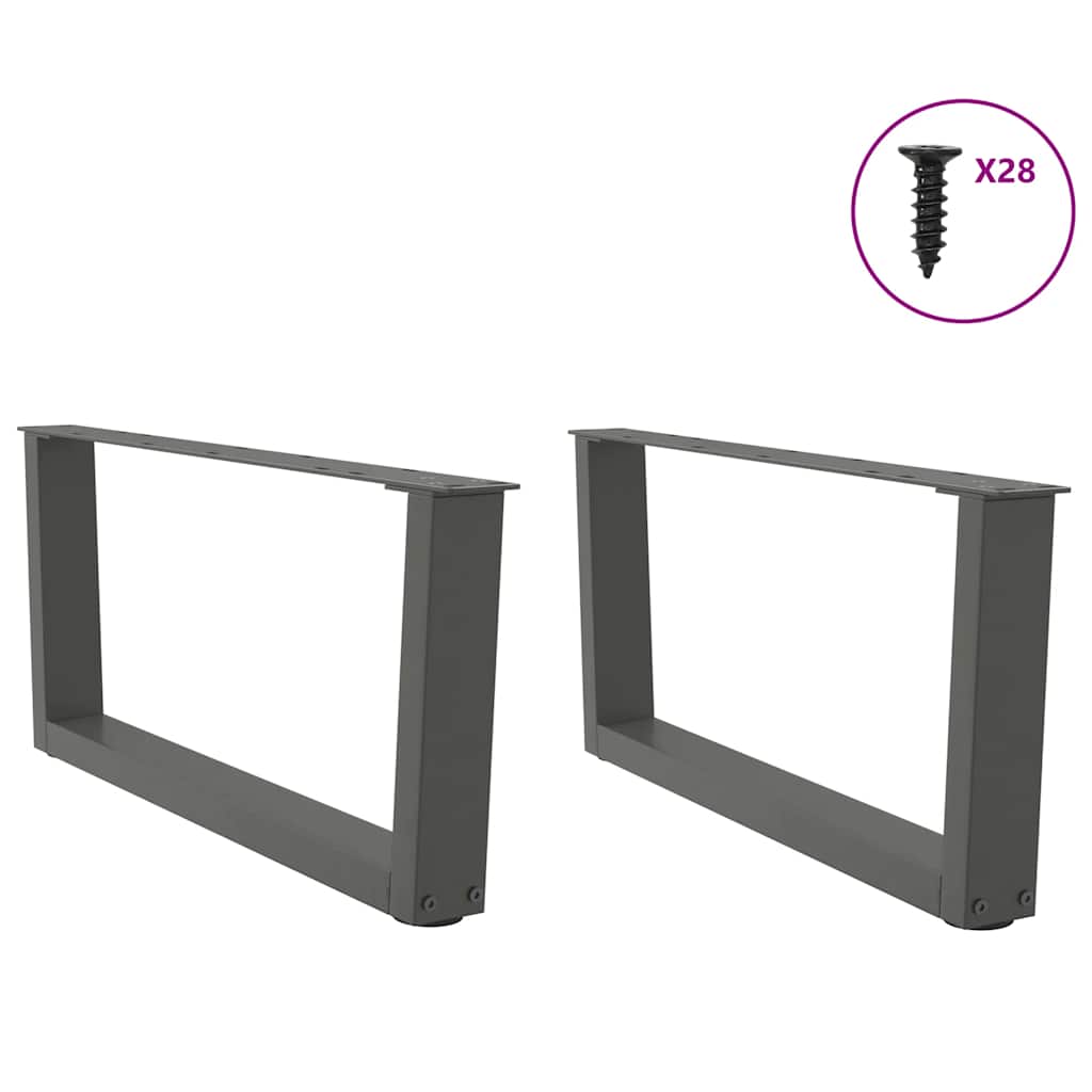 vidaXL Couchtischbeine V-Form 2 Stück Anthrazit 70x(30-31,3) cm Stahl