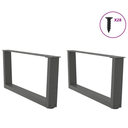 vidaXL Couchtischbeine V-Form 2 Stück Anthrazit 70x(30-31,3) cm Stahl