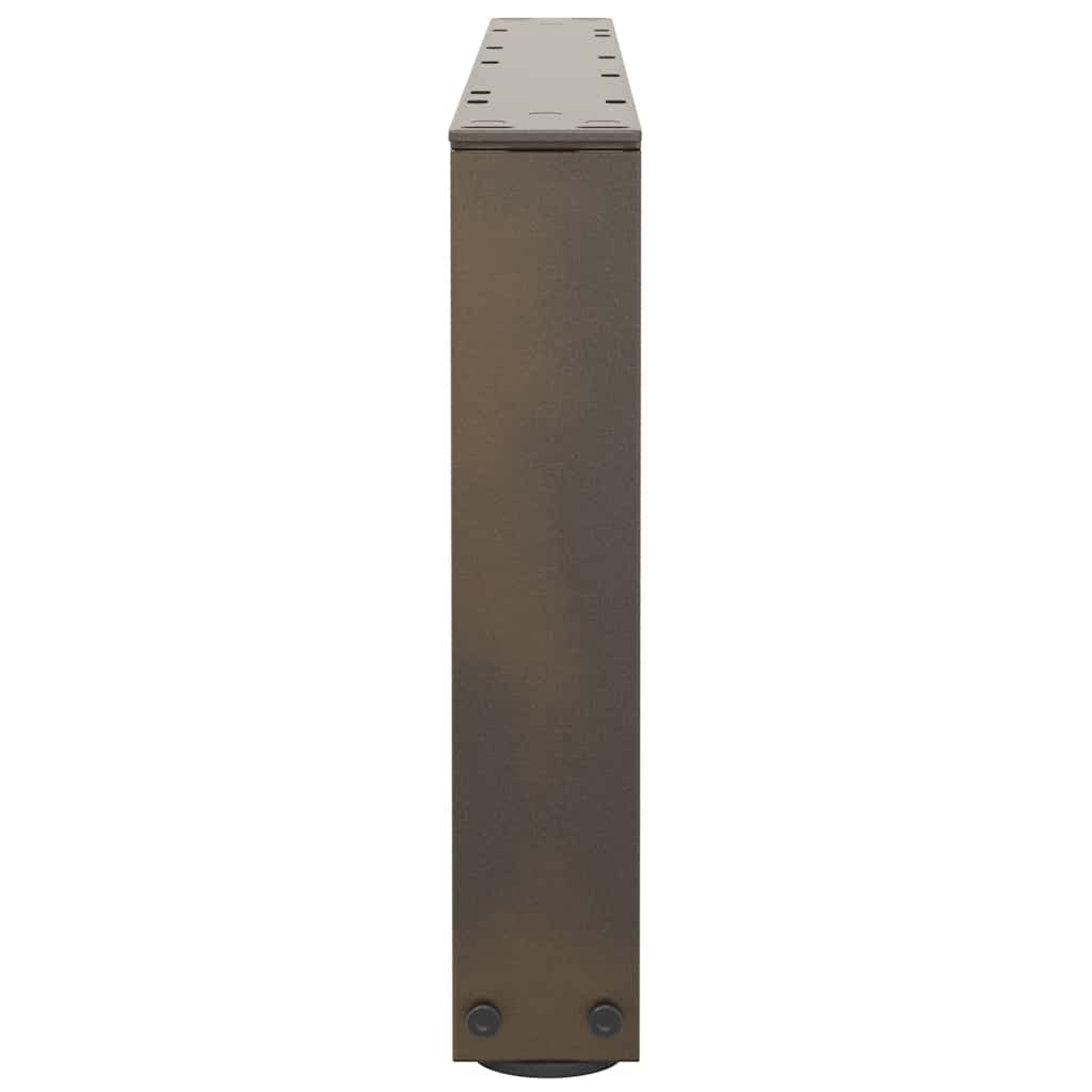 vidaXL Pieds de table basse en V 2 pcs Acier brut 70x(30-31,3) cm Acier