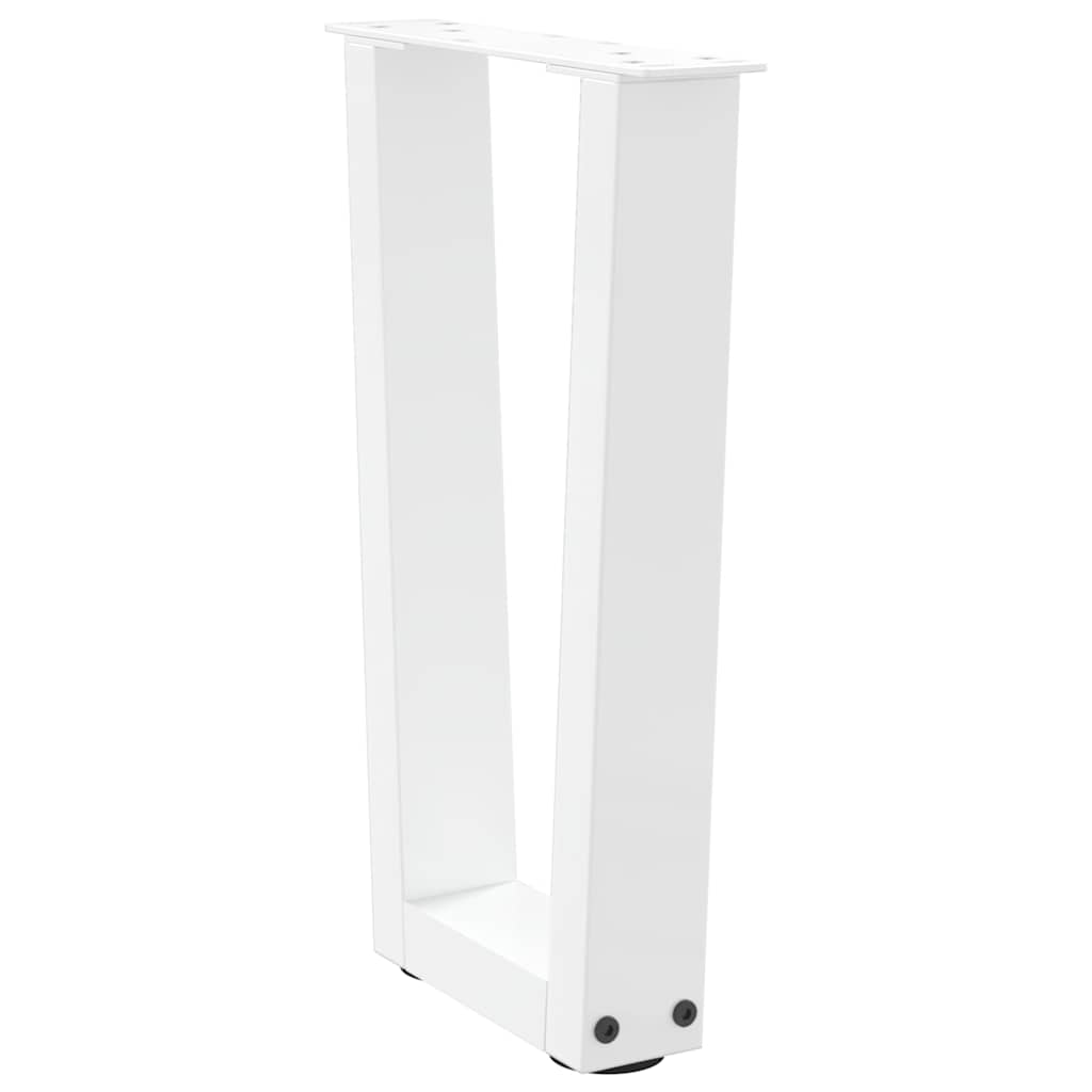 vidaXL Couchtischbeine V-Form 2 Stück Weiß 28x(42-43,3) cm Stahl