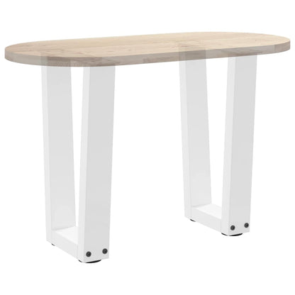 vidaXL Couchtischbeine V-Form 2 Stück Weiß 28x(42-43,3) cm Stahl