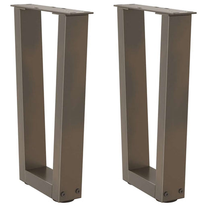 vidaXL Couchtischbeine V-Form 2 Stück Naturstahl 28x(42-43,3) cm Stahl