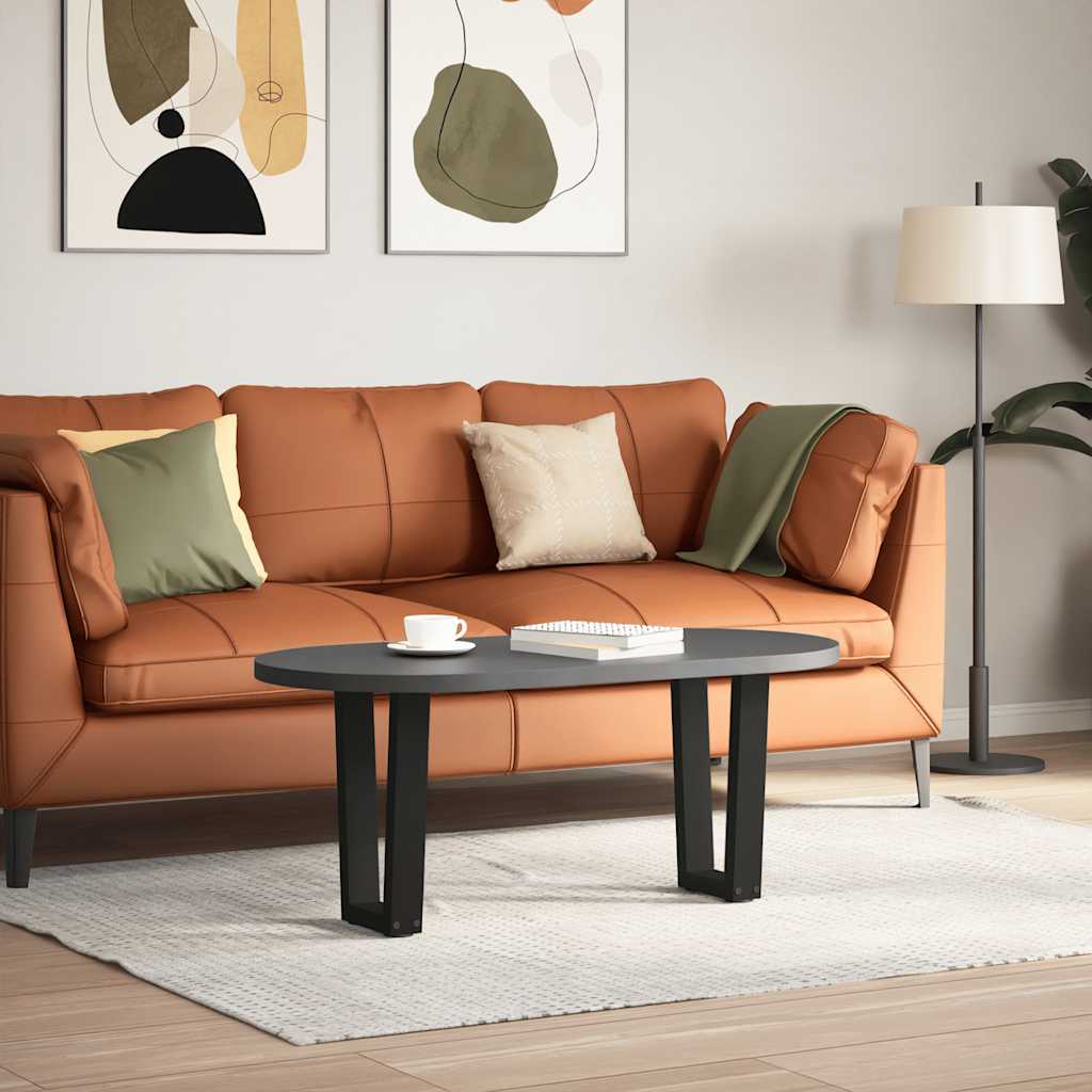 vidaXL Couchtischbeine V-Form 2 Stück Schwarz 38x(42-43,3) cm Stahl