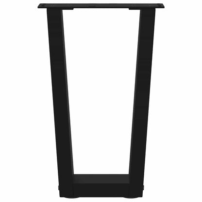 vidaXL Couchtischbeine V-Form 2 Stück Schwarz 38x(42-43,3) cm Stahl