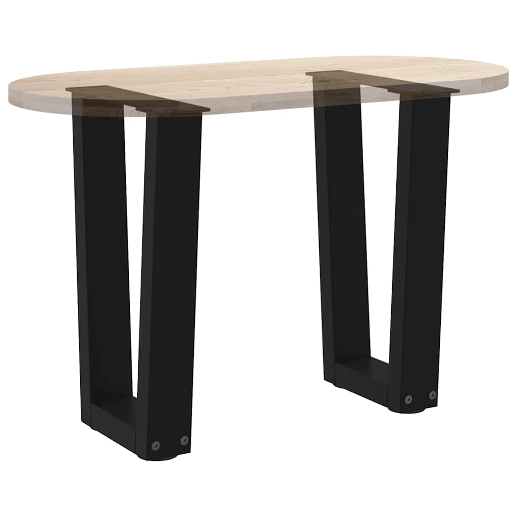 vidaXL Couchtischbeine V-Form 2 Stück Schwarz 38x(42-43,3) cm Stahl