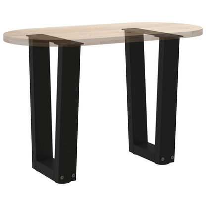vidaXL Couchtischbeine V-Form 2 Stück Schwarz 38x(42-43,3) cm Stahl