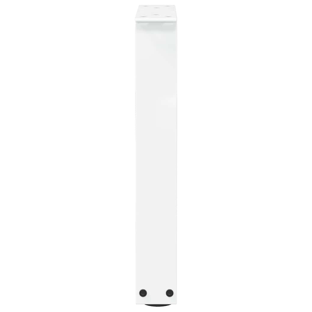 vidaXL Pieds de table basse en V 2 pcs Blanc 38x(42-43,3) cm Acier