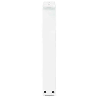vidaXL Pieds de table basse en V 2 pcs Blanc 38x(42-43,3) cm Acier