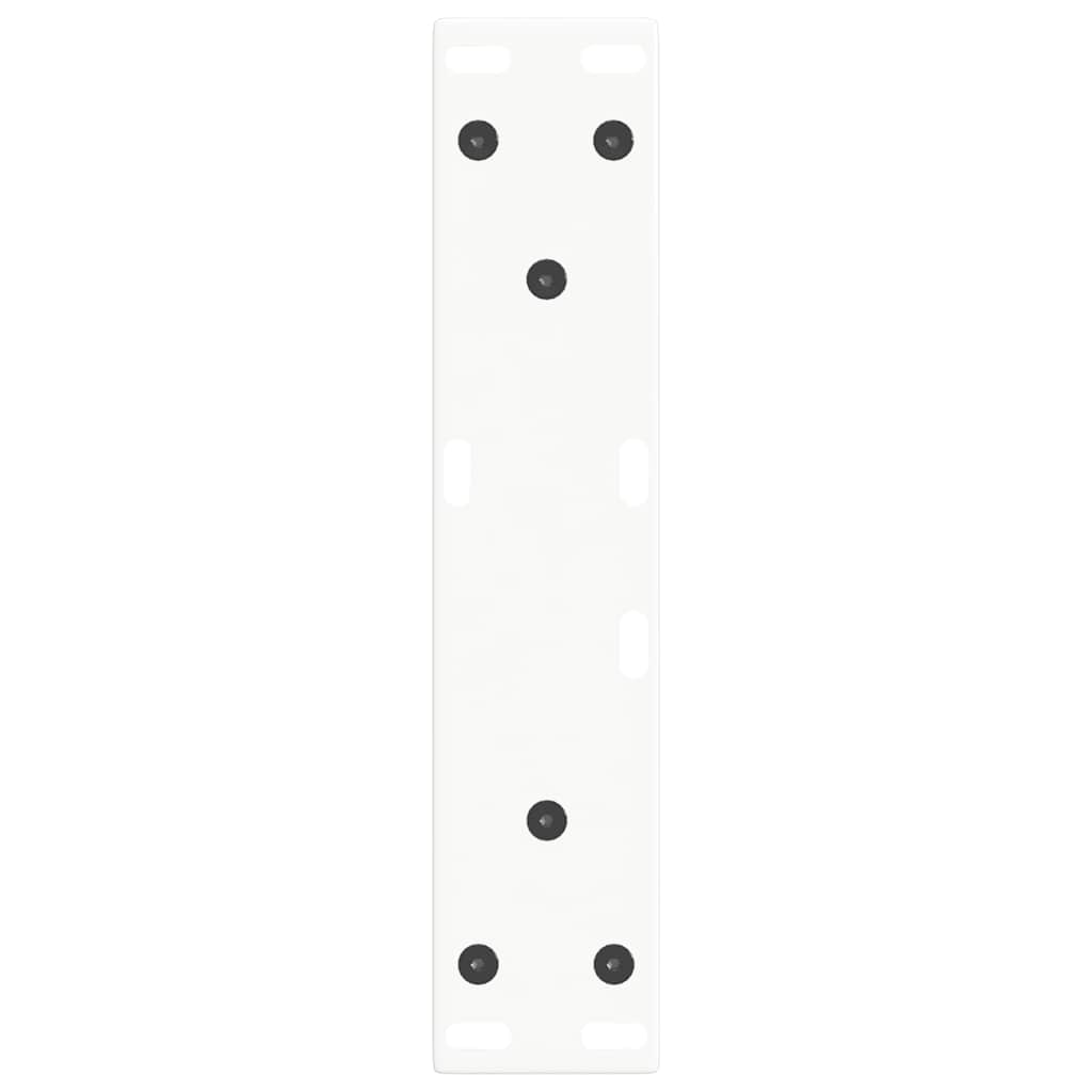 vidaXL Pieds de table basse en V 2 pcs Blanc 38x(42-43,3) cm Acier