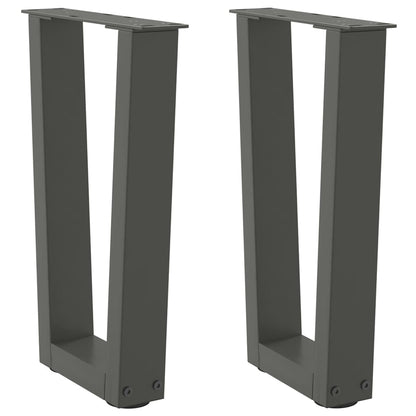 vidaXL Couchtischbeine V-Form 2 Stück Anthrazit 38x(42-43,3) cm Stahl