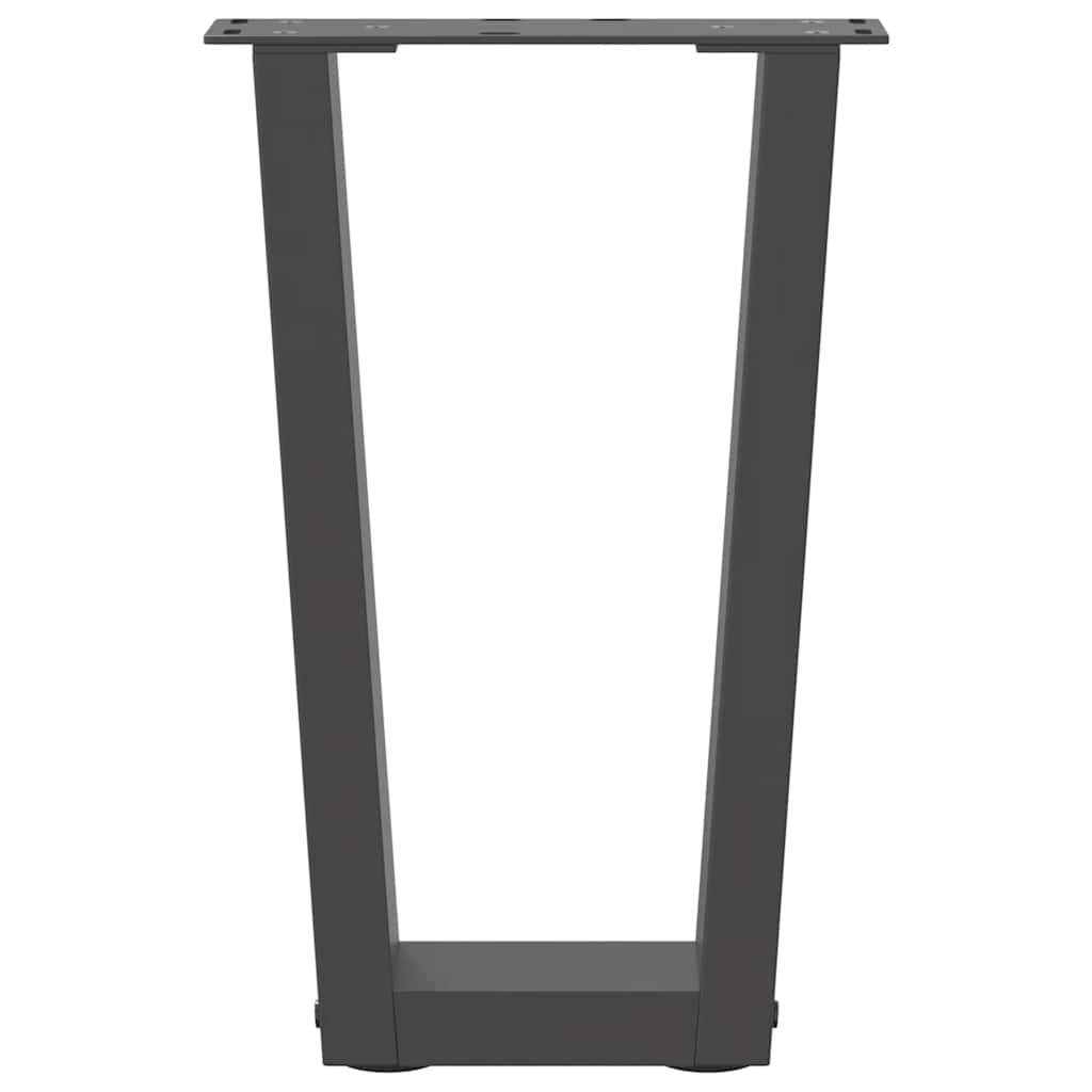 vidaXL Couchtischbeine V-Form 2 Stück Anthrazit 38x(42-43,3) cm Stahl