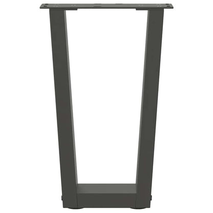 vidaXL Couchtischbeine V-Form 2 Stück Anthrazit 38x(42-43,3) cm Stahl