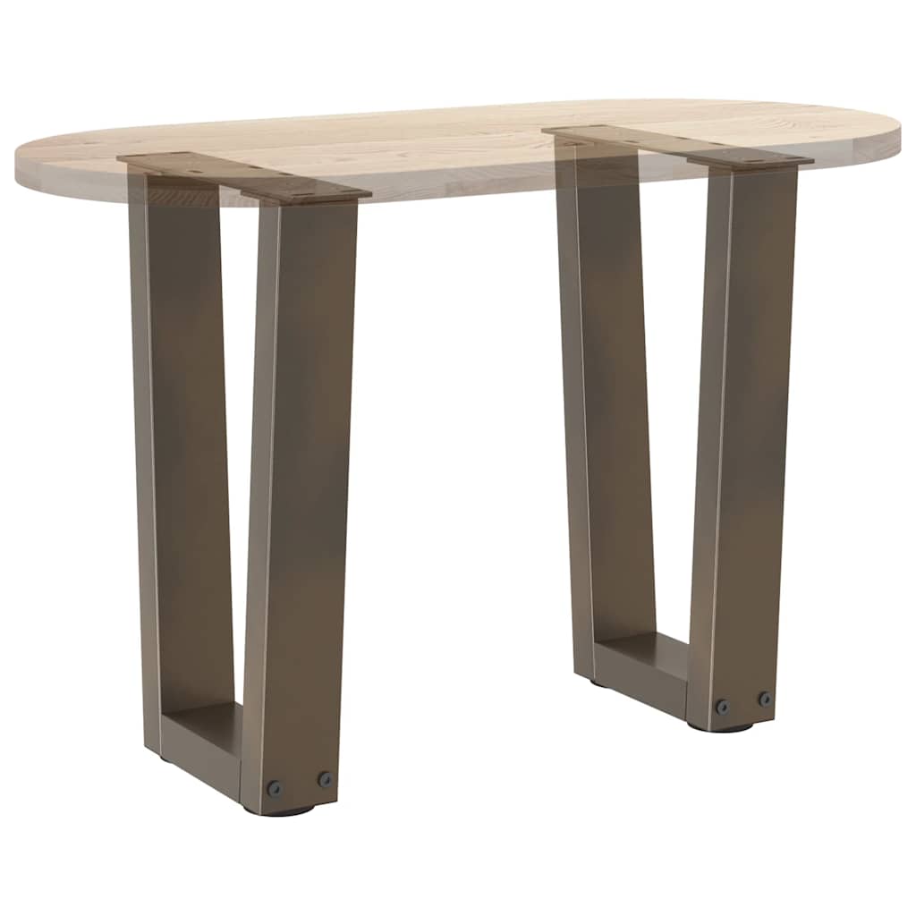 vidaXL Pieds de table basse en forme de V 2 pcs Acier naturel 38x(42-43,3) cm Acier