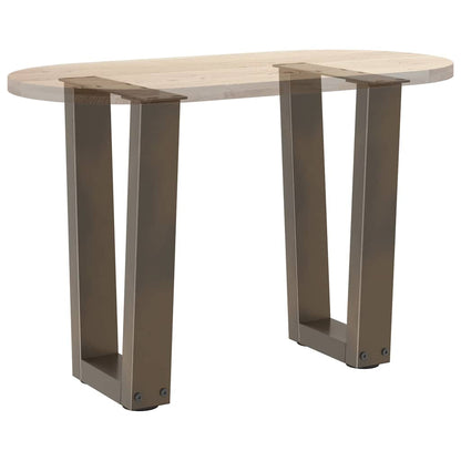 vidaXL Pieds de table basse en forme de V 2 pcs Acier naturel 38x(42-43,3) cm Acier