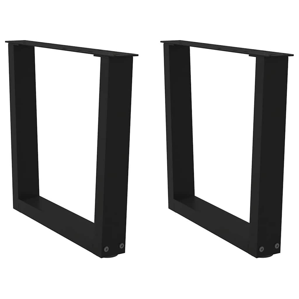 vidaXL Couchtischbeine V-Form 2 Stück Schwarz 50x(42-43,3) cm Stahl