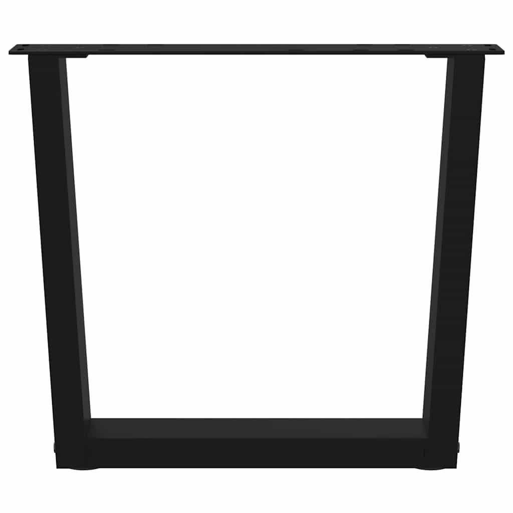 vidaXL Couchtischbeine V-Form 2 Stück Schwarz 50x(42-43,3) cm Stahl