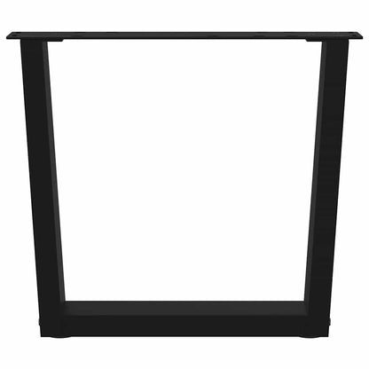 vidaXL Couchtischbeine V-Form 2 Stück Schwarz 50x(42-43,3) cm Stahl