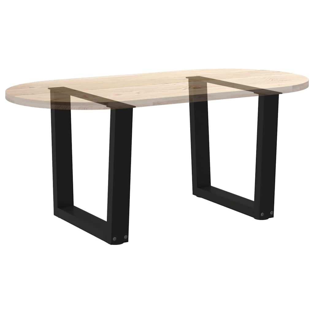 vidaXL Couchtischbeine V-Form 2 Stück Schwarz 50x(42-43,3) cm Stahl