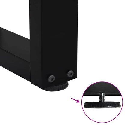 vidaXL Couchtischbeine V-Form 2 Stück Schwarz 50x(42-43,3) cm Stahl
