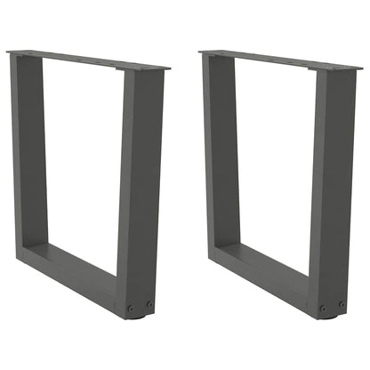vidaXL Couchtischbeine V-Form 2 Stück Anthrazit 50x(42-43,3) cm Stahl