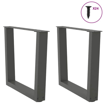 vidaXL Couchtischbeine V-Form 2 Stück Anthrazit 50x(42-43,3) cm Stahl