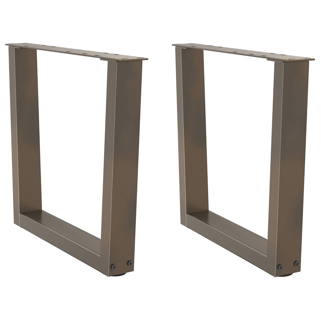 vidaXL Couchtischbeine V-Form 2 Stück Naturstahl 50x(42-43,3) cm Stahl
