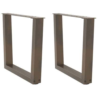vidaXL Couchtischbeine V-Form 2 Stück Naturstahl 50x(42-43,3) cm Stahl