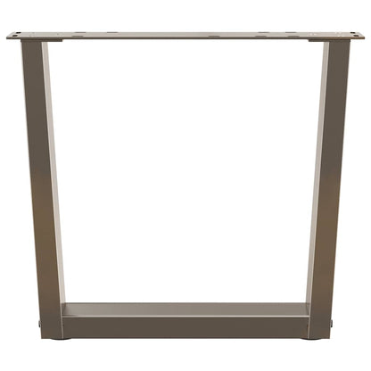 vidaXL Couchtischbeine V-Form 2 Stück Naturstahl 50x(42-43,3) cm Stahl