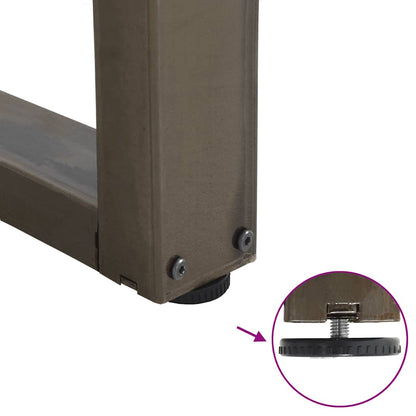 vidaXL Couchtischbeine V-Form 2 Stück Naturstahl 50x(42-43,3) cm Stahl