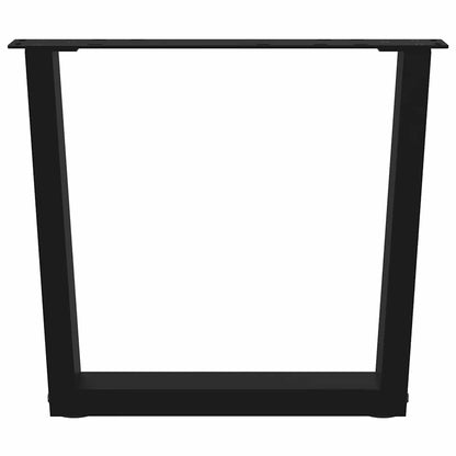 vidaXL Couchtischbeine V-Form 2 Stück Schwarz 60x(42-43,3) cm Stahl