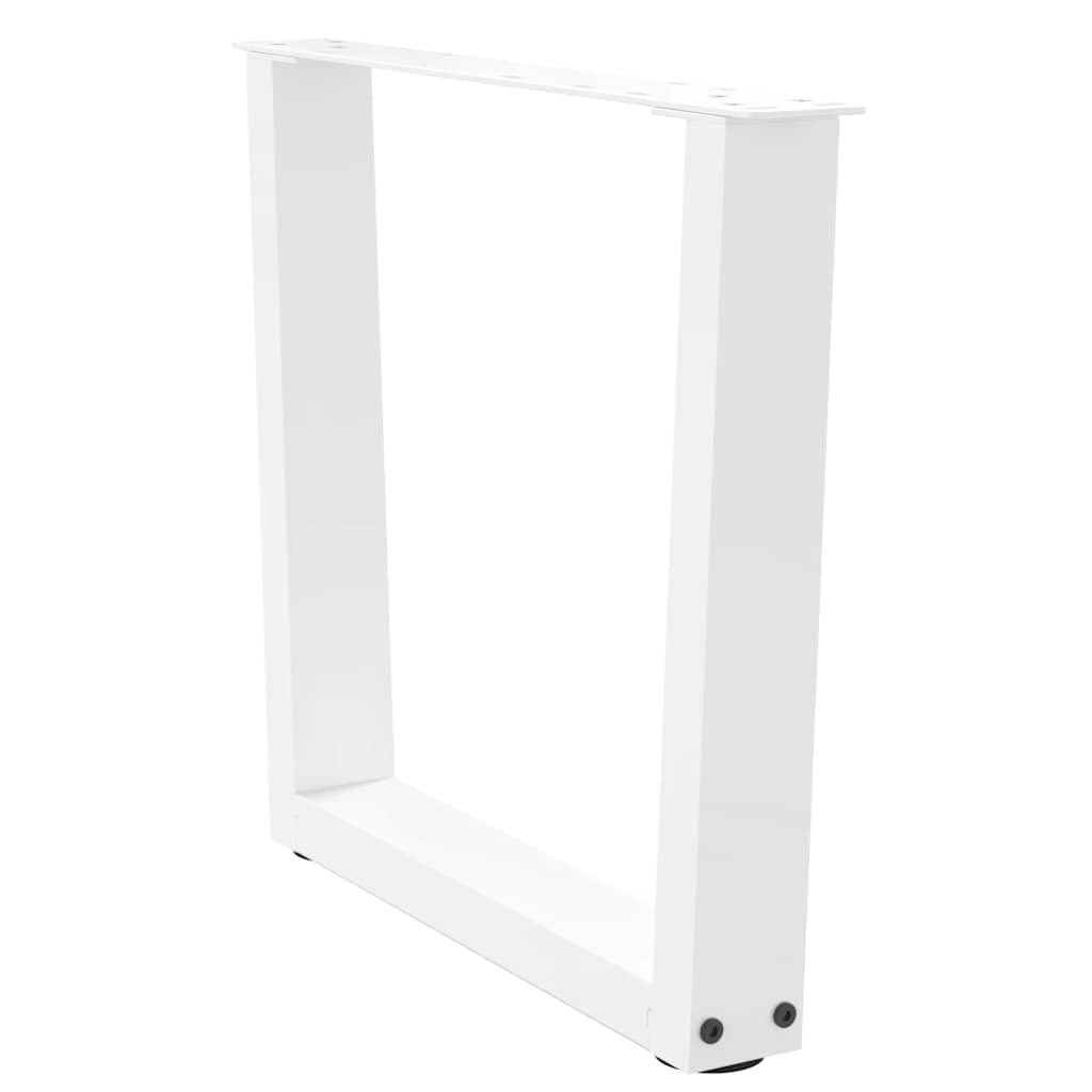 vidaXL Pieds de table basse en forme de V 2 pcs Blanc 60x(42-43,3) cm Acier