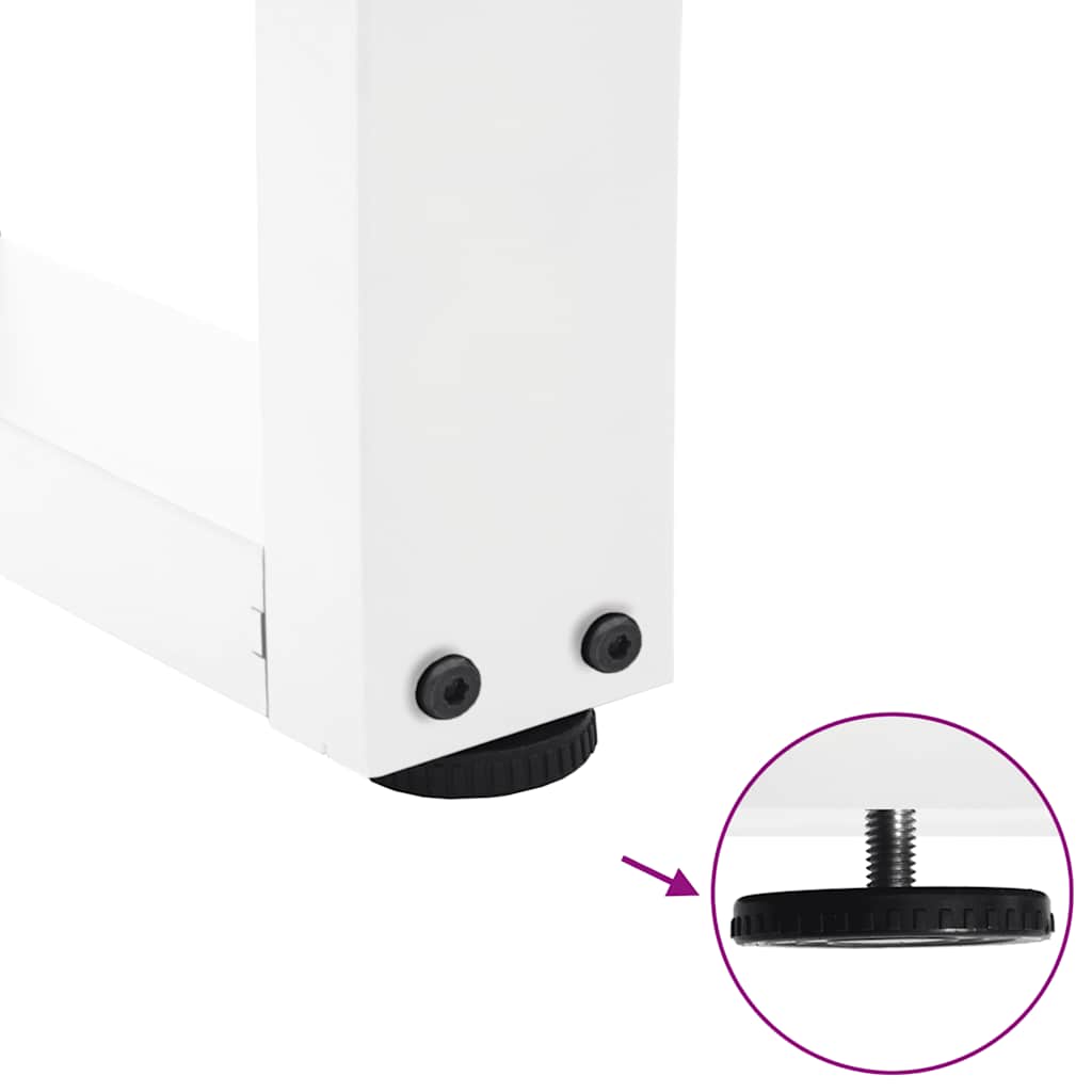 Couchtischbeine V-Form 2 Stück Weiß 60x(42-43,3) cm Stahl