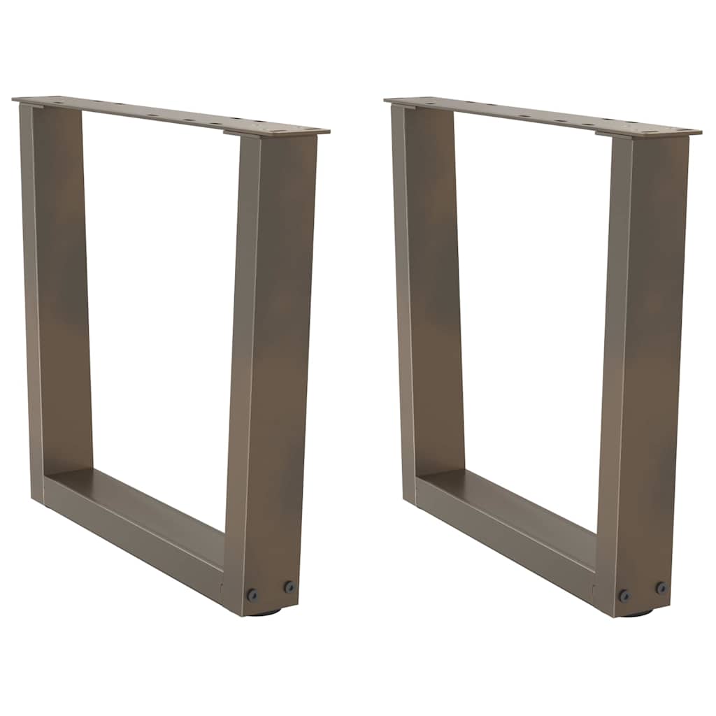 vidaXL Couchtischbeine V-Form 2 Stück Naturstahl 60x(42-43,3) cm Stahl