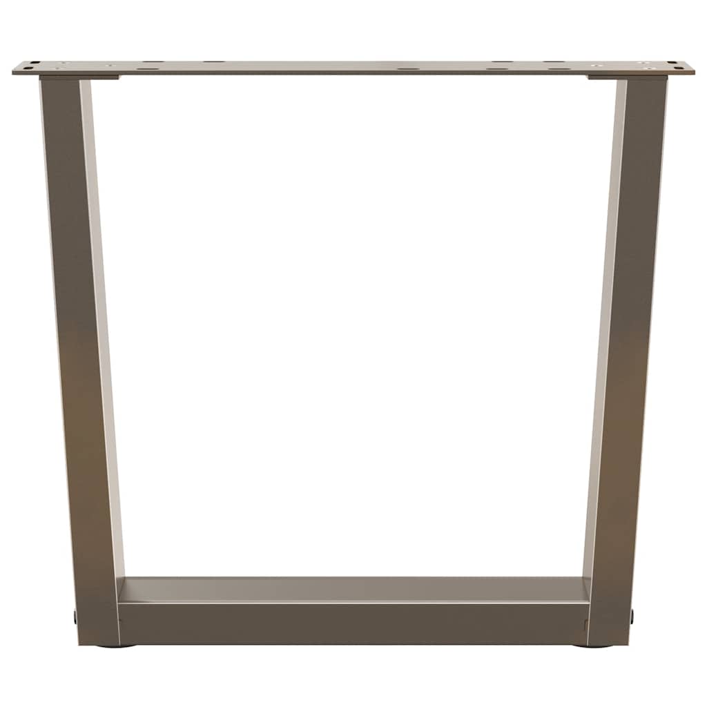 vidaXL Couchtischbeine V-Form 2 Stück Naturstahl 60x(42-43,3) cm Stahl