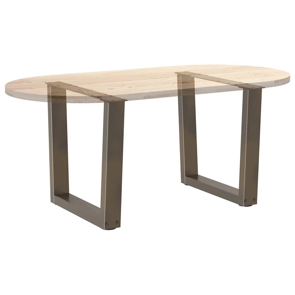 vidaXL Couchtischbeine V-Form 2 Stück Naturstahl 60x(42-43,3) cm Stahl