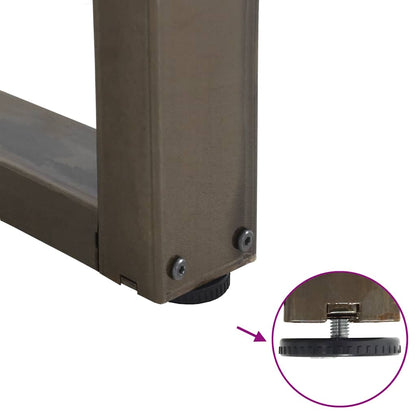 vidaXL Couchtischbeine V-Form 2 Stück Naturstahl 60x(42-43,3) cm Stahl