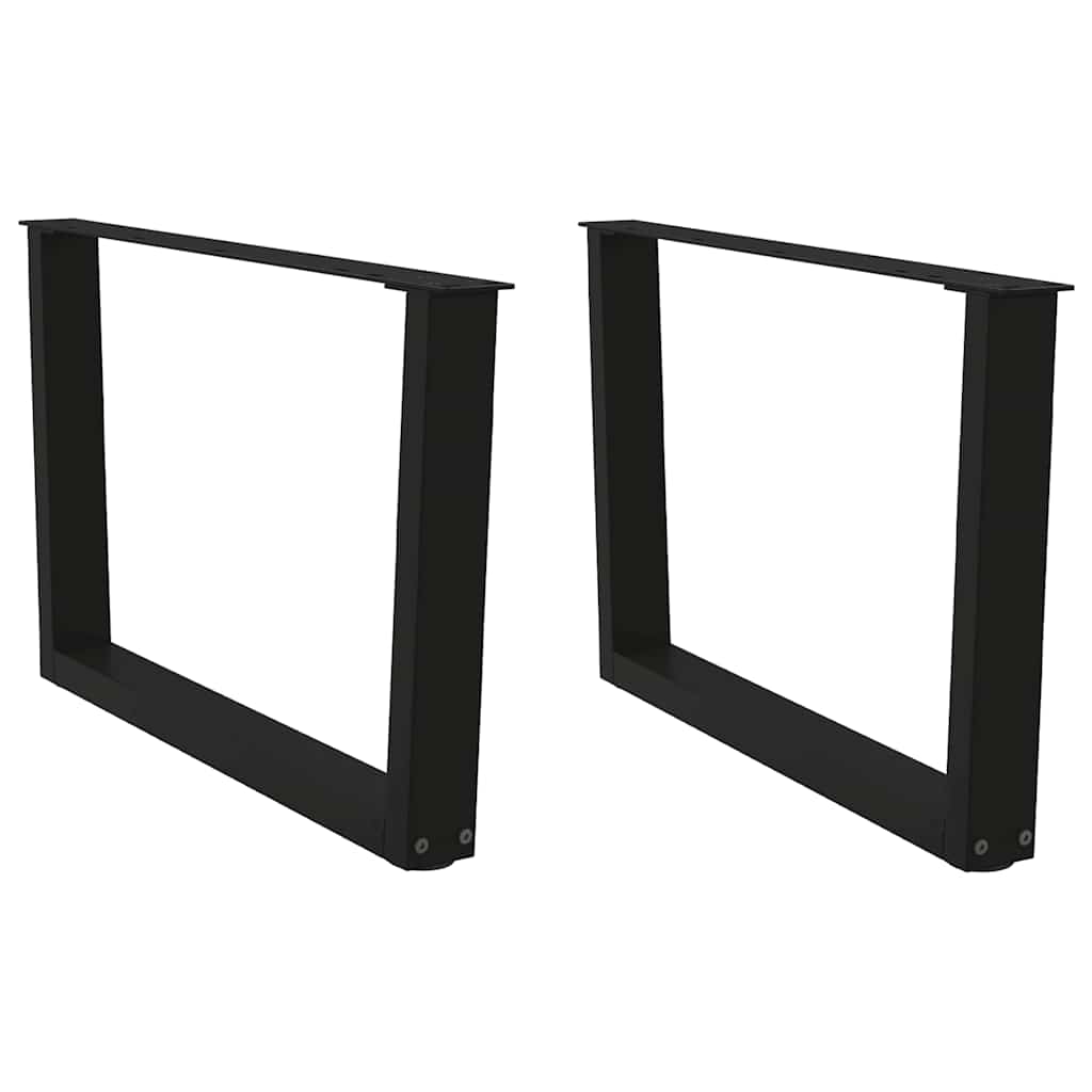 vidaXL Couchtischbeine V-Form 2 Stück Schwarz 70x(42-43,3) cm Stahl