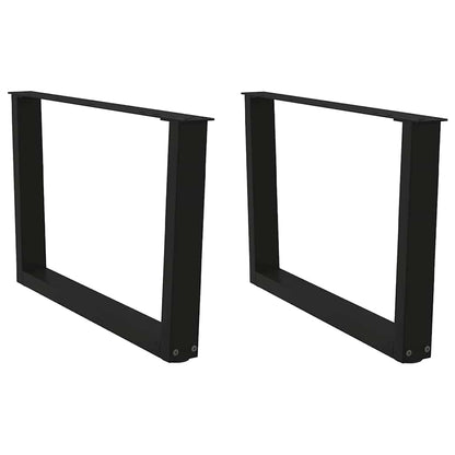 vidaXL Couchtischbeine V-Form 2 Stück Schwarz 70x(42-43,3) cm Stahl