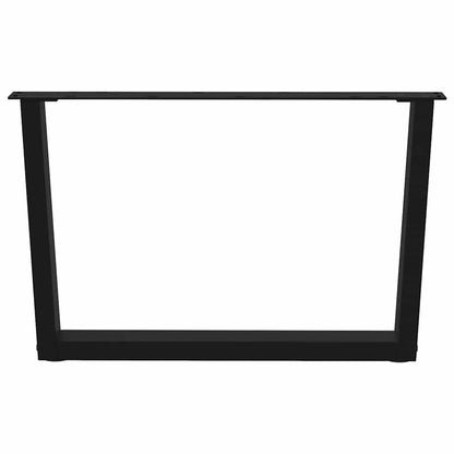 vidaXL Couchtischbeine V-Form 2 Stück Schwarz 70x(42-43,3) cm Stahl