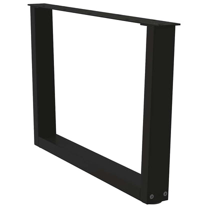 vidaXL Couchtischbeine V-Form 2 Stück Schwarz 70x(42-43,3) cm Stahl