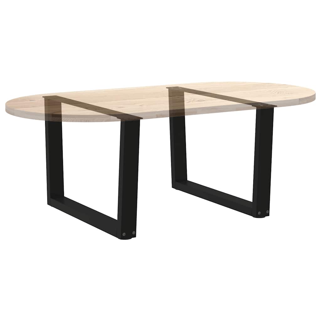 vidaXL Couchtischbeine V-Form 2 Stück Schwarz 70x(42-43,3) cm Stahl
