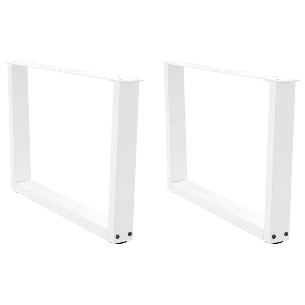 vidaXL Couchtischbeine V-Form 2 Stück Weiß 70x(42-43,3) cm Stahl