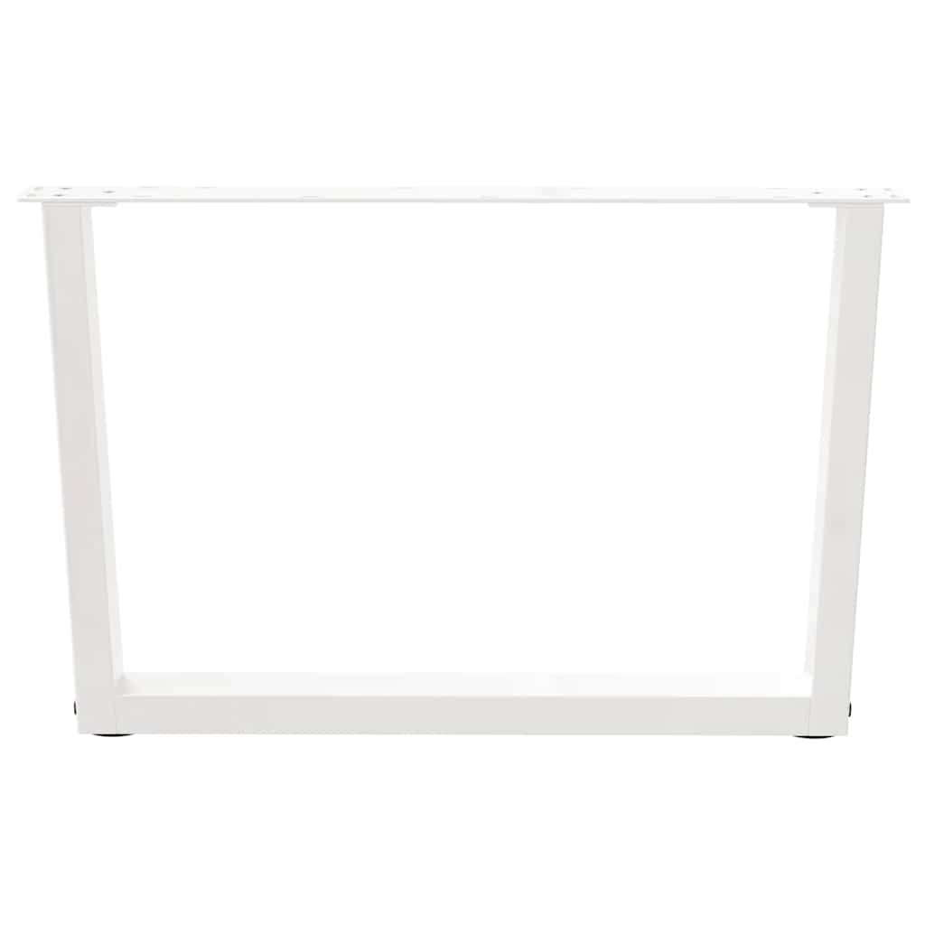 vidaXL Couchtischbeine V-Form 2 Stück Weiß 70x(42-43,3) cm Stahl