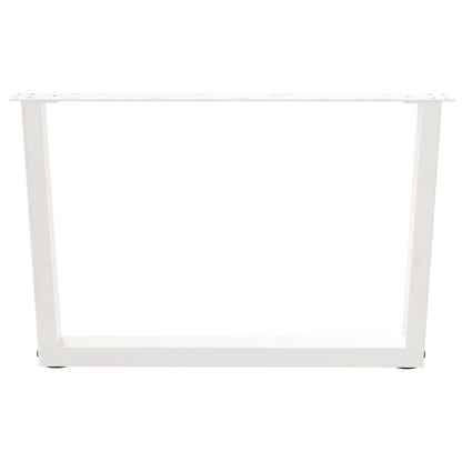 vidaXL Couchtischbeine V-Form 2 Stück Weiß 70x(42-43,3) cm Stahl