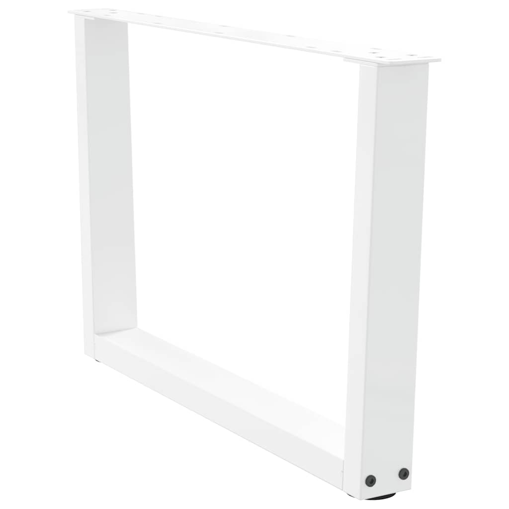 vidaXL Couchtischbeine V-Form 2 Stück Weiß 70x(42-43,3) cm Stahl
