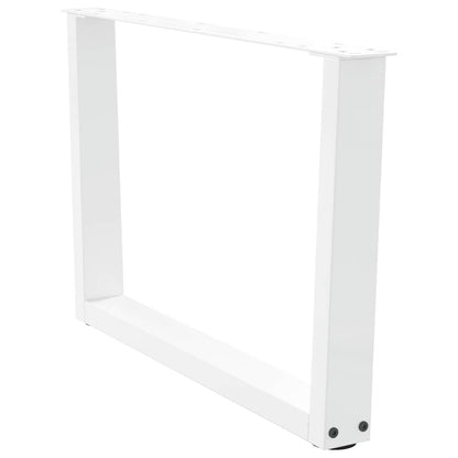 vidaXL Couchtischbeine V-Form 2 Stück Weiß 70x(42-43,3) cm Stahl