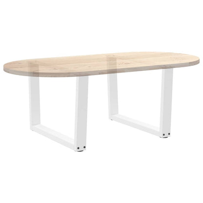vidaXL Couchtischbeine V-Form 2 Stück Weiß 70x(42-43,3) cm Stahl
