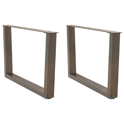 vidaXL Couchtischbeine V-Form 2 Stück Naturstahl 70x(42-43,3) cm Stahl