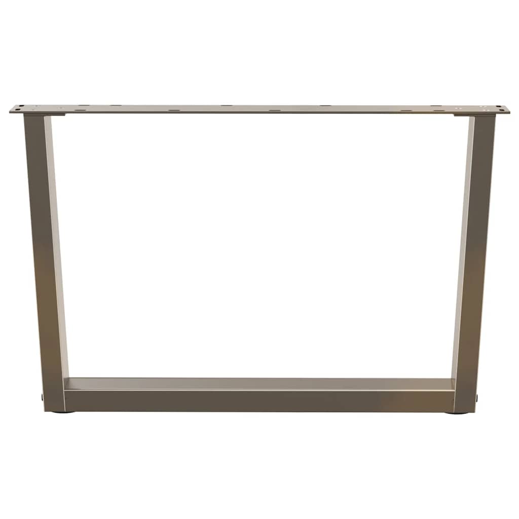 vidaXL Couchtischbeine V-Form 2 Stück Naturstahl 70x(42-43,3) cm Stahl