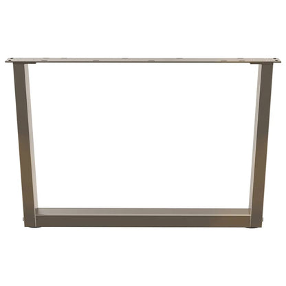 vidaXL Couchtischbeine V-Form 2 Stück Naturstahl 70x(42-43,3) cm Stahl
